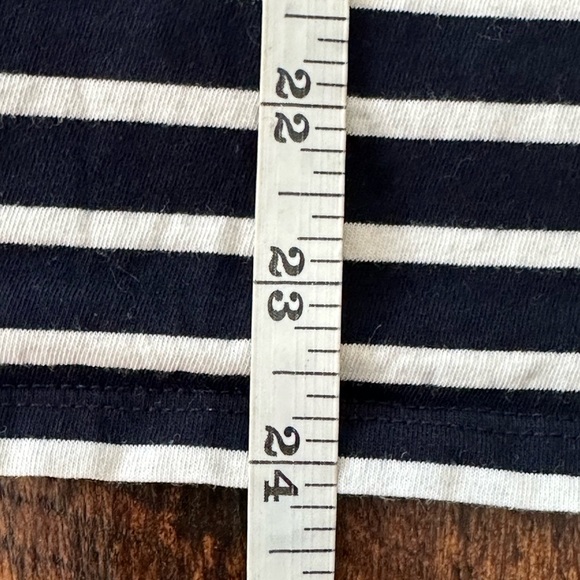 Boden | Breton Navy & White Cotton Long Sleeve Tee w/Red Trim Crewneck, Size 10 - Picture 8 of 8